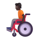 Person In Manual Wheelchair 3d Dark icon