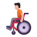 Person In Manual Wheelchair 3d Light icon