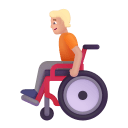 Person In Manual Wheelchair 3d Medium Light icon