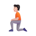 Person Kneeling 3d Light icon