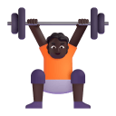 Person Lifting Weights 3d Dark icon