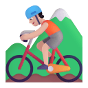 Person Mountain Biking 3d Light icon