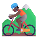 Person Mountain Biking 3d Medium Dark icon