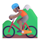 Person Mountain Biking 3d Medium icon