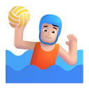 Person Playing Water Polo 3d Light icon