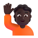 Person Raising Hand 3d Dark icon