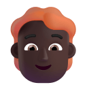 Person-Red-Hair-3d-Dark icon