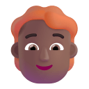 Person Red Hair 3d Medium Dark icon
