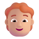 Person Red Hair 3d Medium Light icon