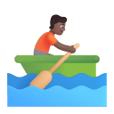 Person Rowing Boat 3d Medium Dark icon