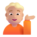 Person Tipping Hand 3d Medium Light icon