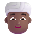 Person Wearing Turban 3d Medium Dark icon