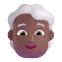 Person White Hair 3d Medium Dark icon