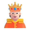 Person With Crown 3d Light icon