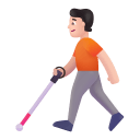 Person With White Cane 3d Light icon