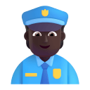 Police Officer 3d Dark icon