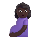 Pregnant Woman 3d Dark icon