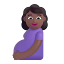 Pregnant Woman 3d Medium Dark icon