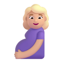 Pregnant Woman 3d Medium Light icon