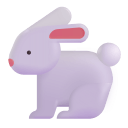 Rabbit 3d icon