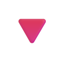 Red Triangle Pointed Down 3d icon