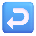 Right-Arrow-Curving-Left-3d icon