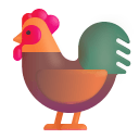 Rooster 3d icon