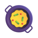 Shallow-Pan-Of-Food-3d icon