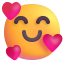 Smiling Face With Hearts 3d icon