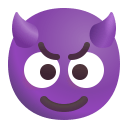 Smiling Face With Horns 3d icon