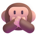 Speak No Evil Monkey 3d icon