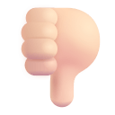 Thumbs Down 3d Light icon