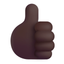 Thumbs Up 3d Dark icon