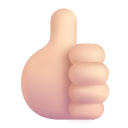 Thumbs Up 3d Light icon