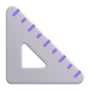 Triangular Ruler 3d icon
