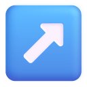 Up Right Arrow 3d icon