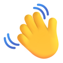 Waving Hand 3d Default icon