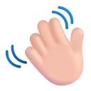 Waving-Hand-3d-Light icon