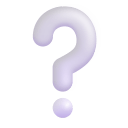 White Question Mark 3d icon