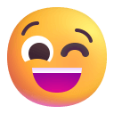 Winking Face 3d icon