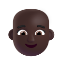Woman Bald 3d Dark icon