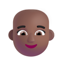 Woman Bald 3d Medium Dark icon