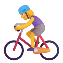 Woman Biking 3d Default icon