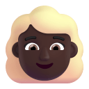 Woman Blonde Hair 3d Dark icon