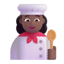 Woman Cook 3d Medium Dark icon
