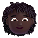 Woman-Curly-Hair-3d-Dark icon