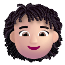 Woman Curly Hair 3d Light icon