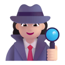 Woman Detective 3d Light icon