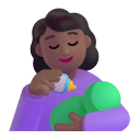 Woman Feeding Baby 3d Medium Dark icon