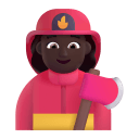 Woman Firefighter 3d Dark icon